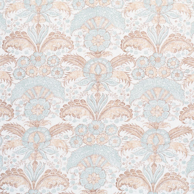 Schumacher Fabric Calicut Aqua 1283004 Jacaranda 27.0" - My Fabric Connection -