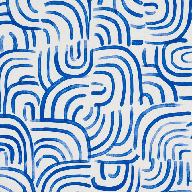 Schumacher Fabric New Beat Bright Blue 182360 Backdrop 26.0" - My Fabric Connection -