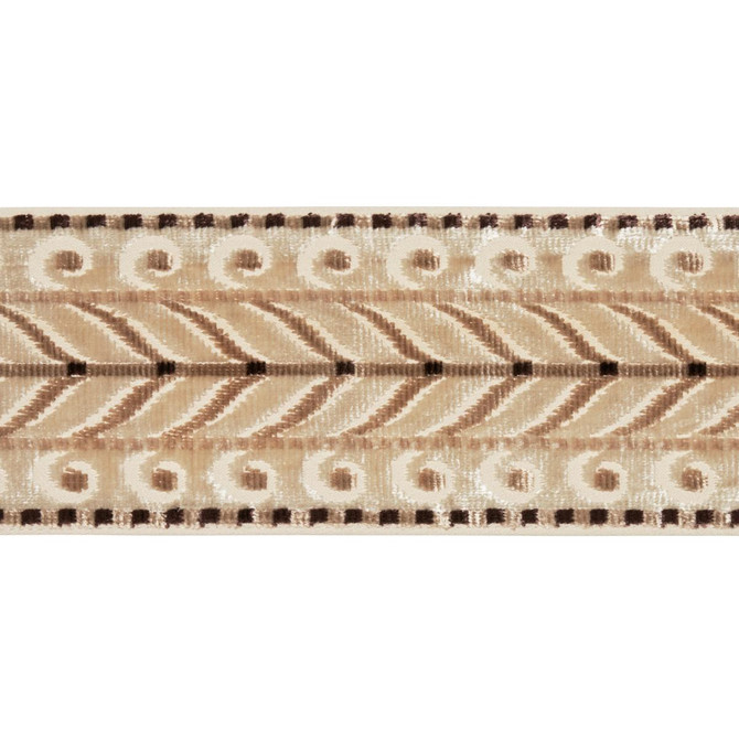 Schumacher Trim Marion Velvet Tape Champagne 77624 Cut & Patterned Velvets - My Fabric Connection -