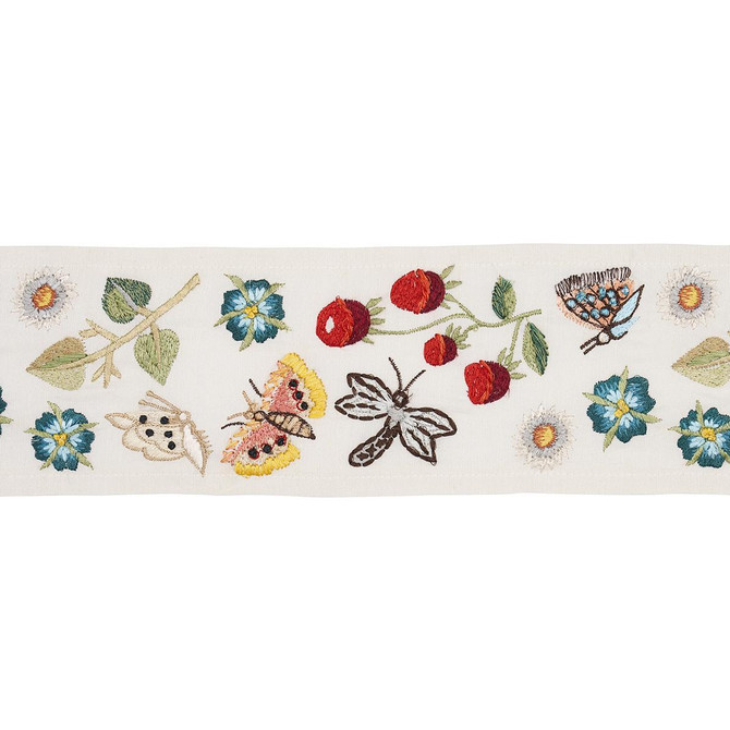 Schumacher Trim Royal Silk Embroidery Multi 81240 Uncommon Threads - My Fabric Connection -