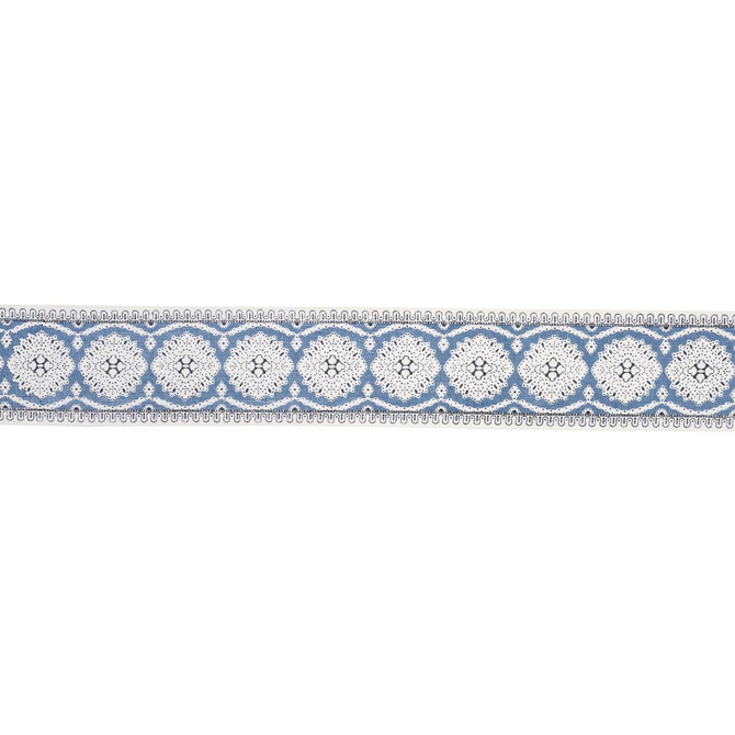 Schumacher Trim Maximilian Tape Blue 84330 Rita Konig - My Fabric Connection -