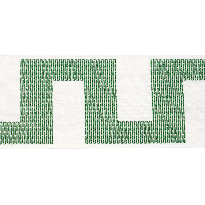 Schumacher Trim Matrix Tape Green 79932 Perennial Favorite Trims 3.75" - My Fabric Connection -