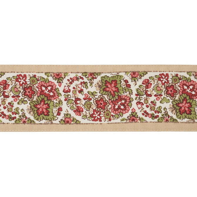 Schumacher Trim Ines Paisley Rose & Cognac 84442 Le Max - My Fabric Connection -