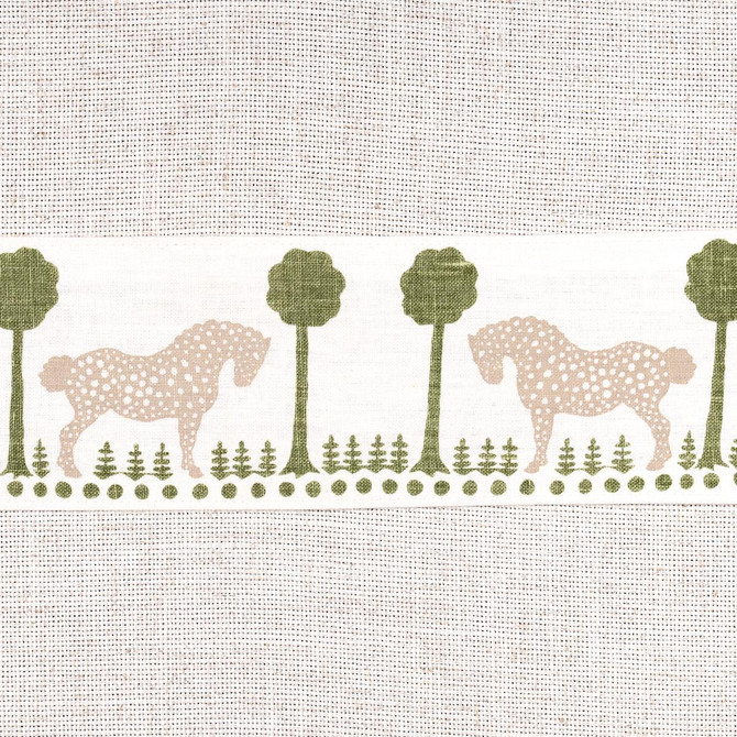 Schumacher Trim Polka Dot Pony Tape Olive 82812 Folly Cove - My Fabric Connection -