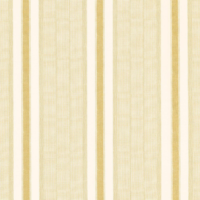 Schumacher Wallpaper Ipala Stripe Vinyl Ochre 5015804 A Rum Fellow 9.0" - My Fabric Connection -