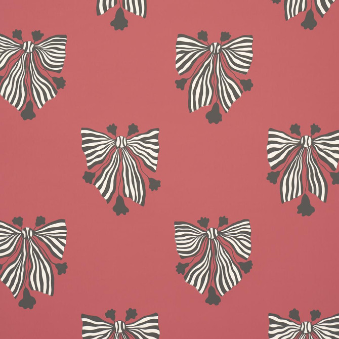 Schumacher Wallpaper Bow-Wow-Wow Red 5015471 Marian Mcevoy 27.0" - My Fabric Connection -