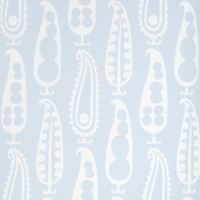 Schumacher Wallpaper Paisley Peas Sky 5015380 Drusus Tabor 9.0" - My Fabric Connection -