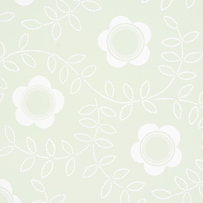 Schumacher Wallpaper Tudor Rose Pistachio 5015101 Neisha Crosland 27.0" - My Fabric Connection -