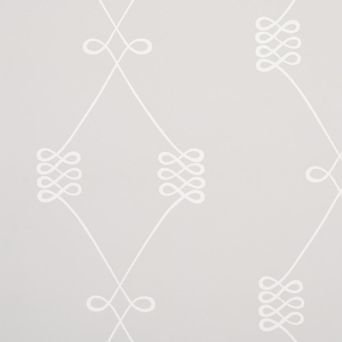 Schumacher Wallpaper Nicolette White On Grey 5013831 Full Bloom 10.25" - My Fabric Connection -