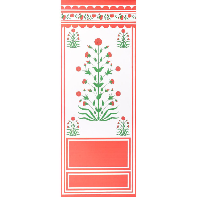 Schumacher Wallpaper Royal Poppy Panel A Red 5014430 Marie-Anne Oudejans 54.5" - My Fabric Connection -