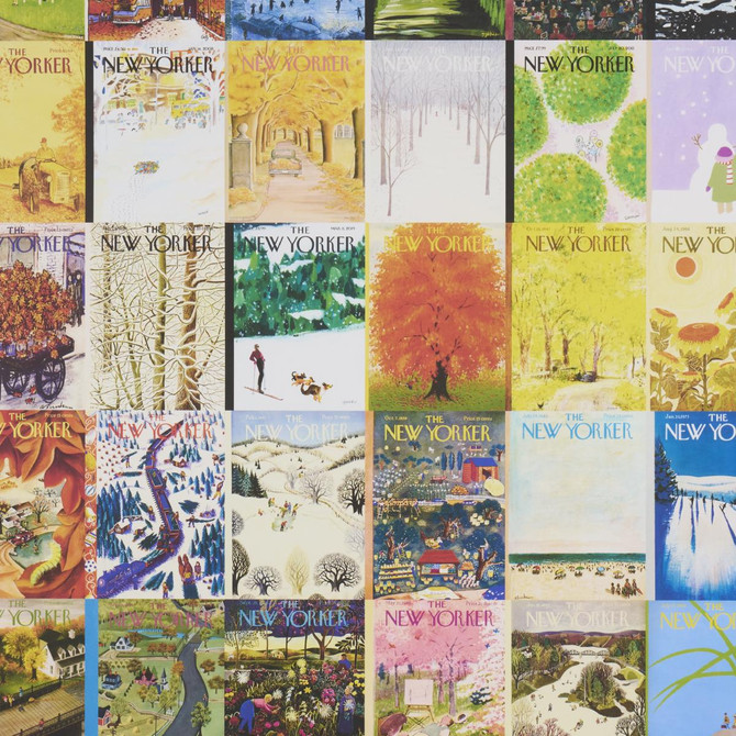 Schumacher Wallpaper The New Yorker Seasonal Covers Multicolor 5016180 The New Yorker 54.0" - My Fabric Connection -