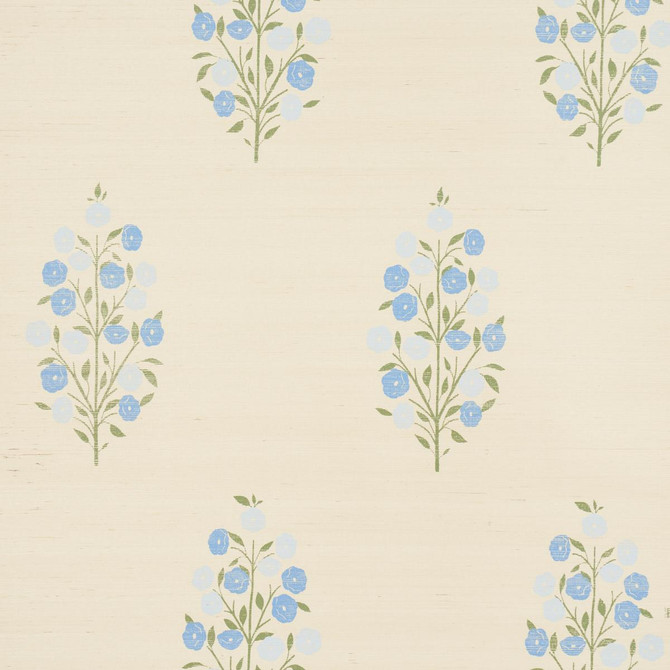 Schumacher Wallpaper Josepha Sisal Blue 5013710 Jacaranda 17.0" - My Fabric Connection -