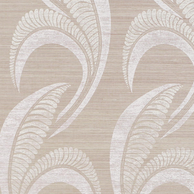 Schumacher Wallpaper Banana Leaf Sisal Silver 5016551 Textured & Woven Wallcoverings 34.0" - My Fabric Connection -