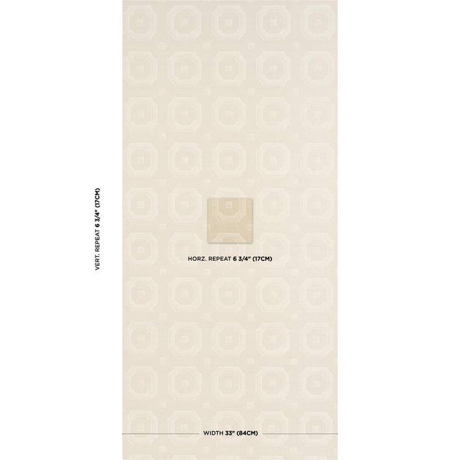 Schumacher Wallpaper Beveled Frame Sisal Oyster 5016731 Textured & Woven Wallcoverings 6.75" - My Fabric Connection -