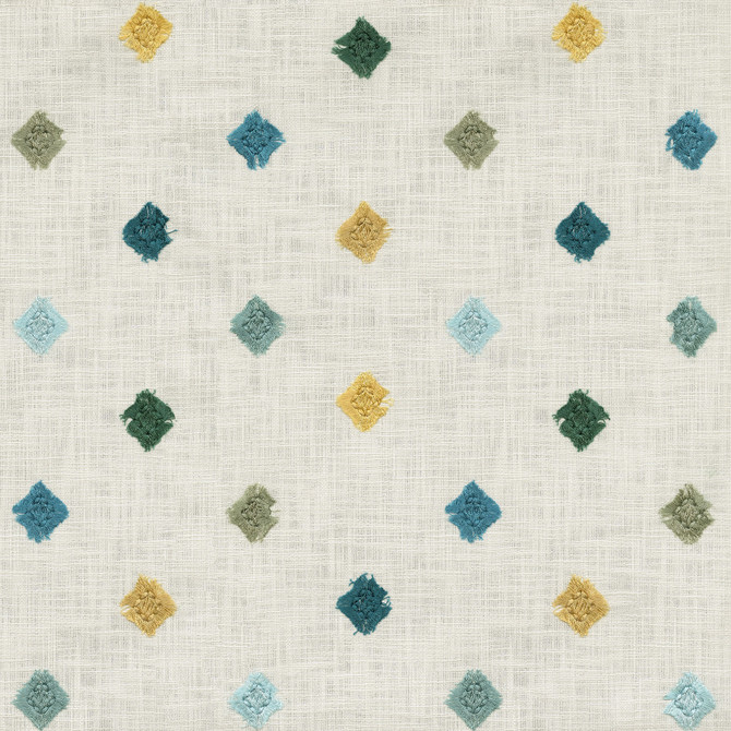 P/K Lifestyles Fabric Gemstone Emb Aegean - 100% cotton EMB: 100% rayon India 51000 Horizontal: 8.75 and Vertical: 15.25 54 - My Fabric Connection -