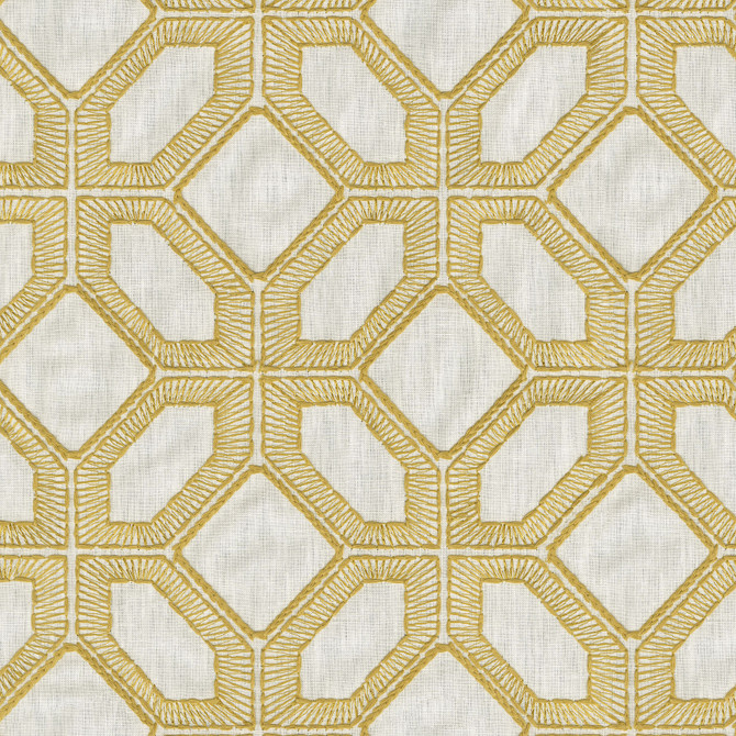 P/K Lifestyles Fabric Goa Emb Gold - 52% polyester, 48% cotton EMB: 56% rayon, 44% cotton India 51000 Horizontal: 6.5 and Vertical: 6.25 54 - My Fabric Connection -