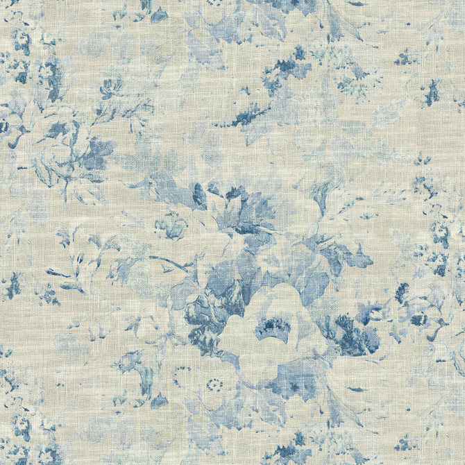 P/K Lifestyles Fabric Mountain Meadow Powder Blue - 75% cotton, 25% linen Pakistan 15000 Horizontal: 27 and Vertical: 25.25 54 - My Fabric Connection -