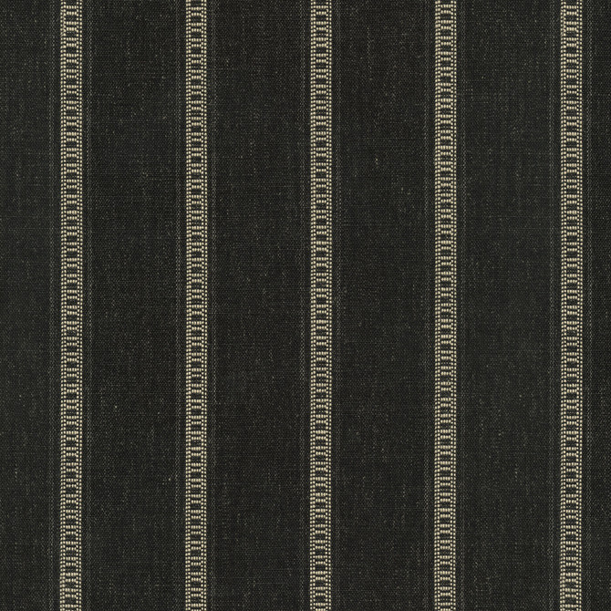 P/K Lifestyles Fabric Rancho Stripe Onyx - 89% polyester, 7% cotton, 4% linen India 50000 Horizontal: 2.62 and Vertical: 0.75 56 - My Fabric Connection -