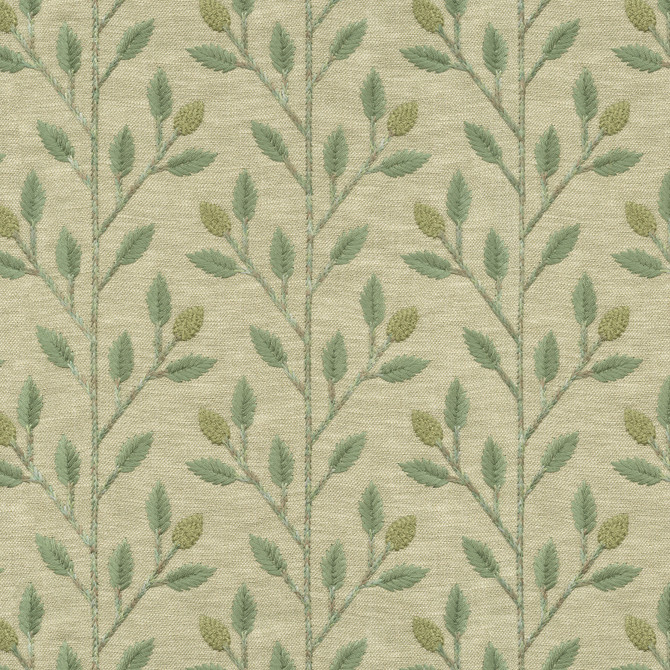 P/K Lifestyles Fabric Wheat Field Emb Jade - 72% polyester, 28% cotton EMB: 100% rayon India 51000 Horizontal: 4.87 and Vertical: 4.63 56 - My Fabric Connection -