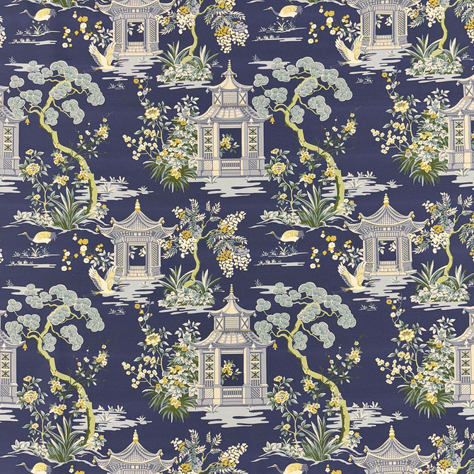 Magnolia Fabric Ateri Cobalt - 100% Cotton Mexico 80000 Horizontal: 18 and Vertical: 16.8 54 - My Fabric Connection -