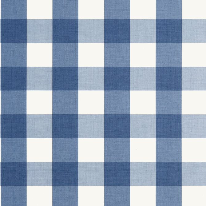Thibaut Wallpaper Buffalo Check Navy T44077 Wallpaper Non-Woven Vinyl Wallpaper U.S.A </p><p>Repeat: H: , V: 6.25   (15.88  cm) 27  in  (68.58  cm) - My Fabric Connection -