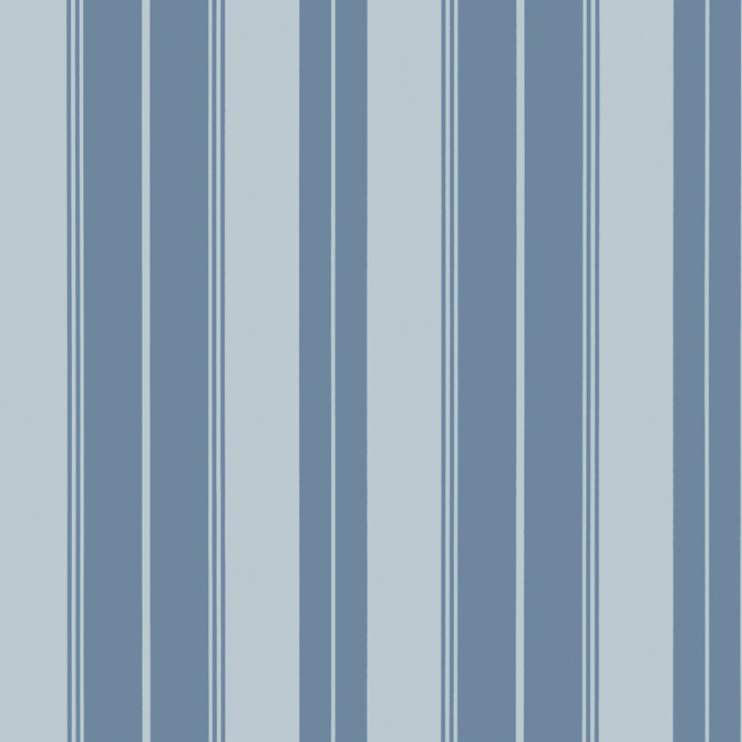 Thibaut Wallpaper Norfolk Stripe French Blue T44046 Wallpaper Non Woven Wallpaper U.S.A </p><p>Repeat: H: , V: 27  in  (68.58  cm) - My Fabric Connection -