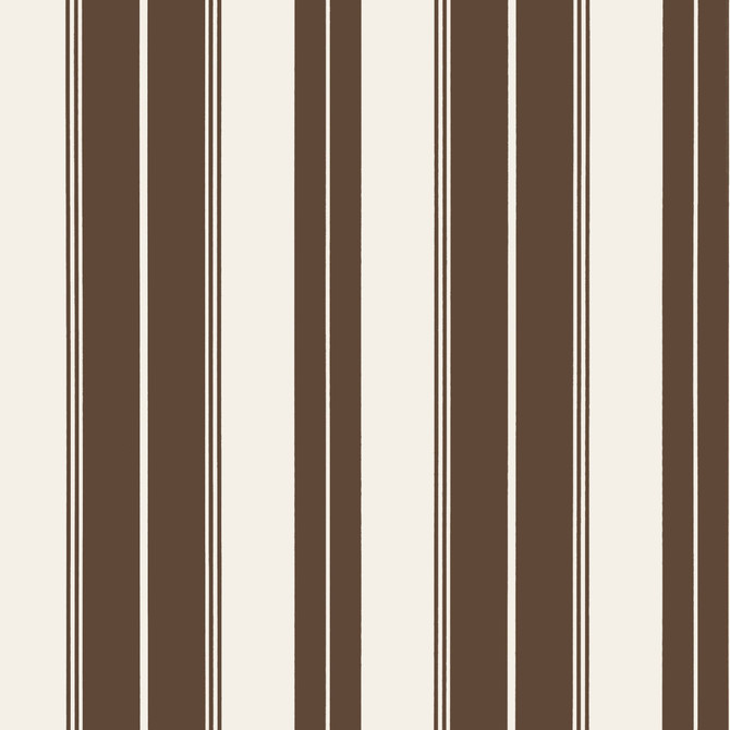 Thibaut Wallpaper Norfolk Stripe Chocolate Brown T44049 Wallpaper Non Woven Wallpaper U.S.A </p><p>Repeat: H: , V: 27  in  (68.58  cm) - My Fabric Connection -
