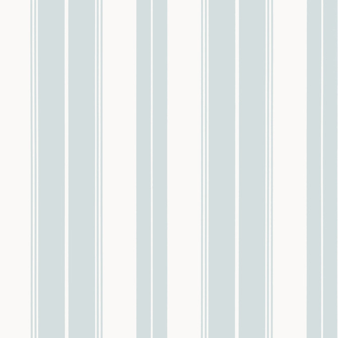 Thibaut Wallpaper Norfolk Stripe Spa Blue T44043 Wallpaper Non Woven Wallpaper U.S.A </p><p>Repeat: H: , V: 27  in  (68.58  cm) - My Fabric Connection -