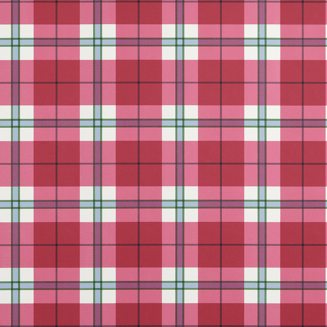 Thibaut Wallpaper Douglas Plaid Red T44070 Wallpaper Non Woven Wallpaper U.S.A </p><p>Repeat: H: , V: 6.75   (17.14  cm) 27  in  (68.58  cm) - My Fabric Connection -
