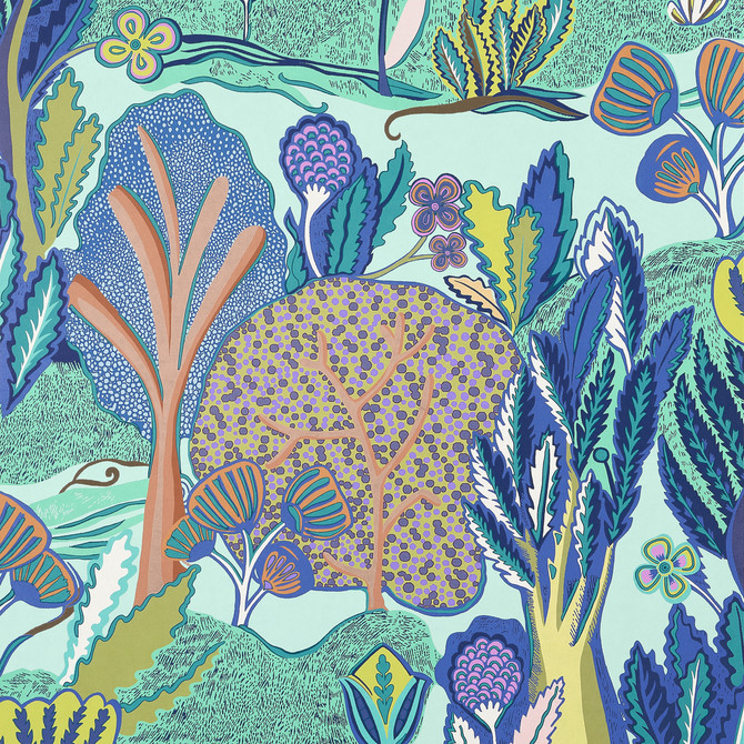 Thibaut Wallpaper Albero Seaglass T45011 Wallpaper Non Woven Wallpaper U.S.A </p><p>Repeat: H: , V: 32.75   (83.19  cm) 27  in  (68.58  cm) - My Fabric Connection -