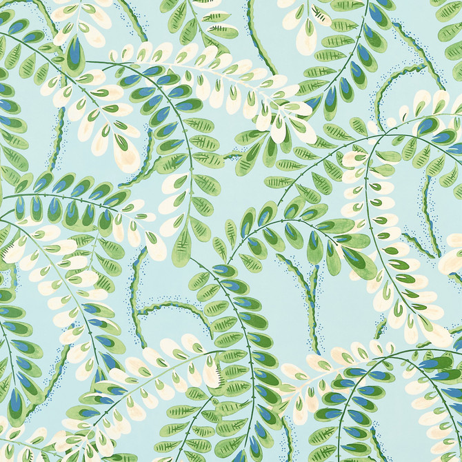 Thibaut Wallpaper Augusta Turquoise T45040 Wallpaper Non Woven Wallpaper U.S.A </p><p>Repeat: H: , V: 38   (96.52  cm) 27  in  (68.58  cm) - My Fabric Connection -