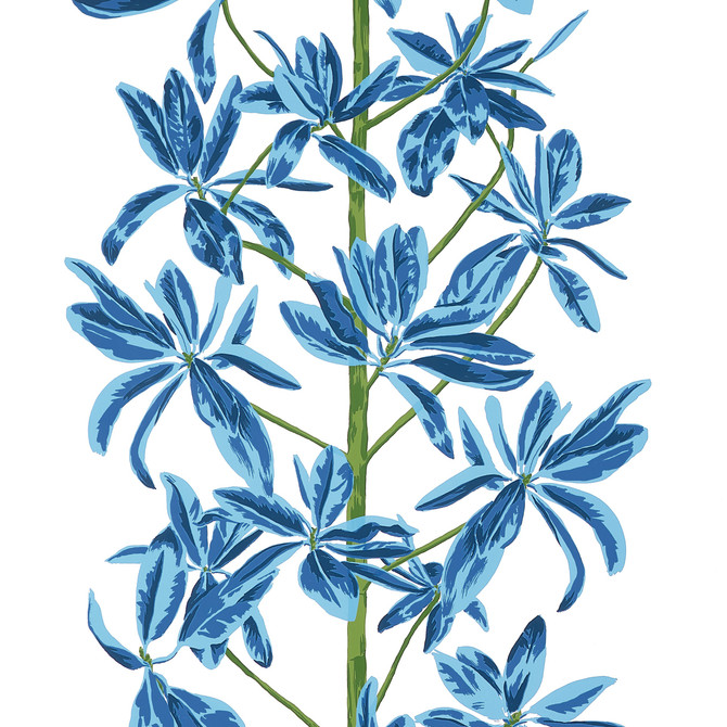 Thibaut Wallpaper Mangrove Tree Blue and White T45032 Wallpaper Wallpaper U.S.A </p><p>Repeat: H: , V: 36   (91.44  cm) 27  in  (68.58  cm) - My Fabric Connection -