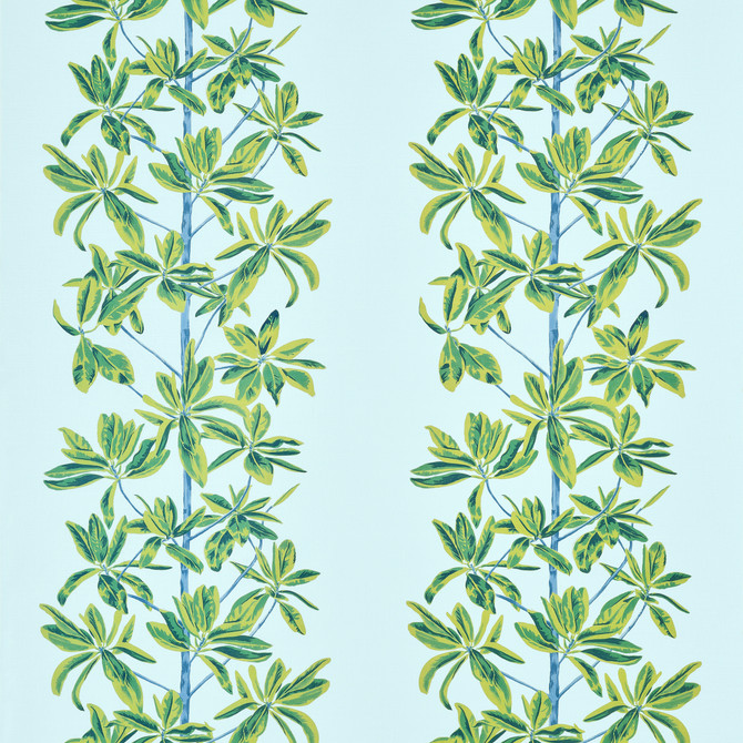 Thibaut Fabric Mangrove Tree Turquoise F945033 Fabric U.S.A </p><p>Repeat: H: 27  in  (68.58  cm), V: 34.75  (88.27  cm) 54  in  (137.16  cm) - My Fabric Connection -