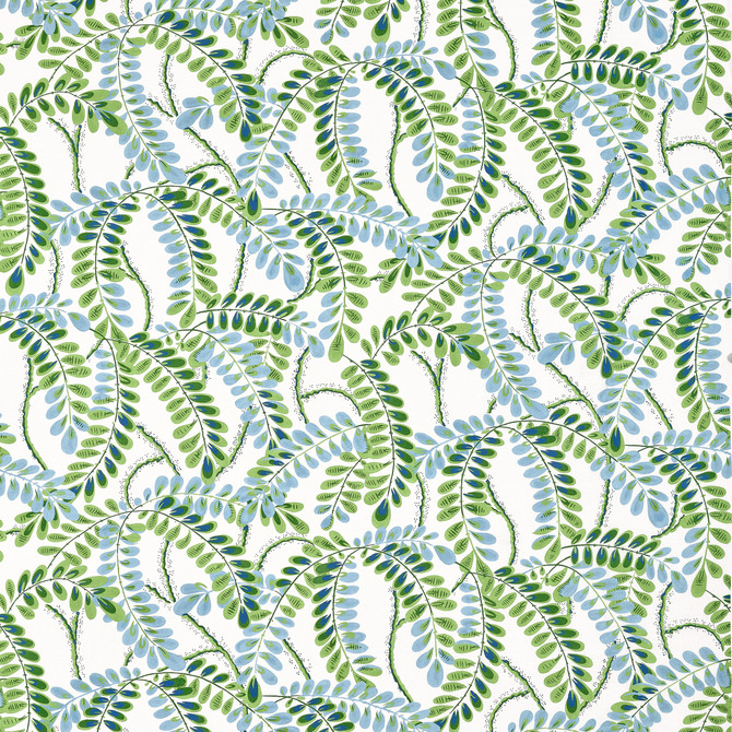 Thibaut Fabric Augusta Blue and Green F945038 Fabric U.S.A </p><p>Repeat: H: 54  in  (137.16  cm), V: 37  (93.98  cm) 54  in  (137.16  cm) - My Fabric Connection -