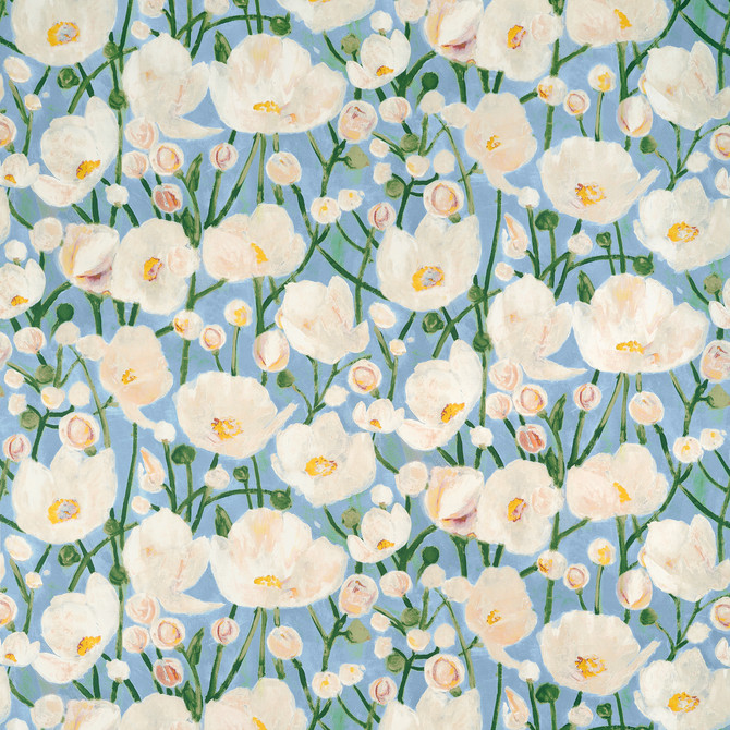 Thibaut Fabric Tivoli Sky Blue F945016 Fabric U.S.A </p><p>Repeat: H: 54  in  (137.16  cm), V: 35  (88.90  cm) 54  in  (137.16  cm) - My Fabric Connection -