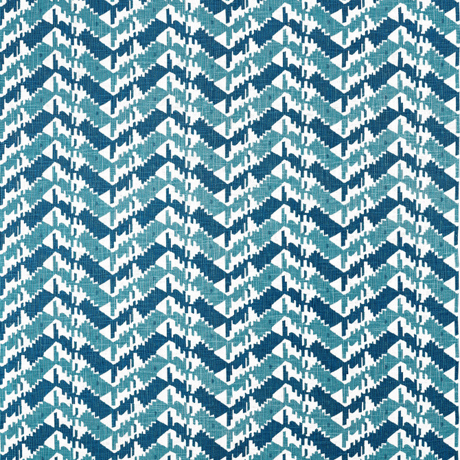 Thibaut Fabric Melrose Check Navy and Peacock F945004 Fabric U.S.A </p><p>Repeat: H: 13.5  in  (34.29  cm), V: 5.25  (13.34  cm) 54  in  (137.16  cm) - My Fabric Connection -