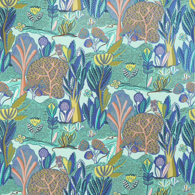 Thibaut Fabric Albero Seaglass F945011 Fabric U.S.A </p><p>Repeat: H: 54  in  (137.16  cm), V: 32.5  (82.55  cm) 54  in  (137.16  cm) - My Fabric Connection -