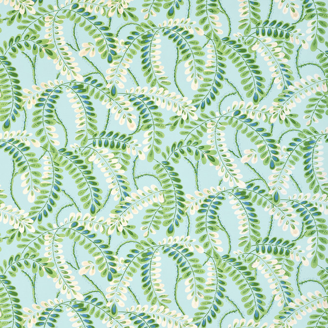 Thibaut Fabric Augusta Turquoise F945040 Fabric U.S.A </p><p>Repeat: H: 54  in  (137.16  cm), V: 37  (93.98  cm) 54  in  (137.16  cm) - My Fabric Connection -