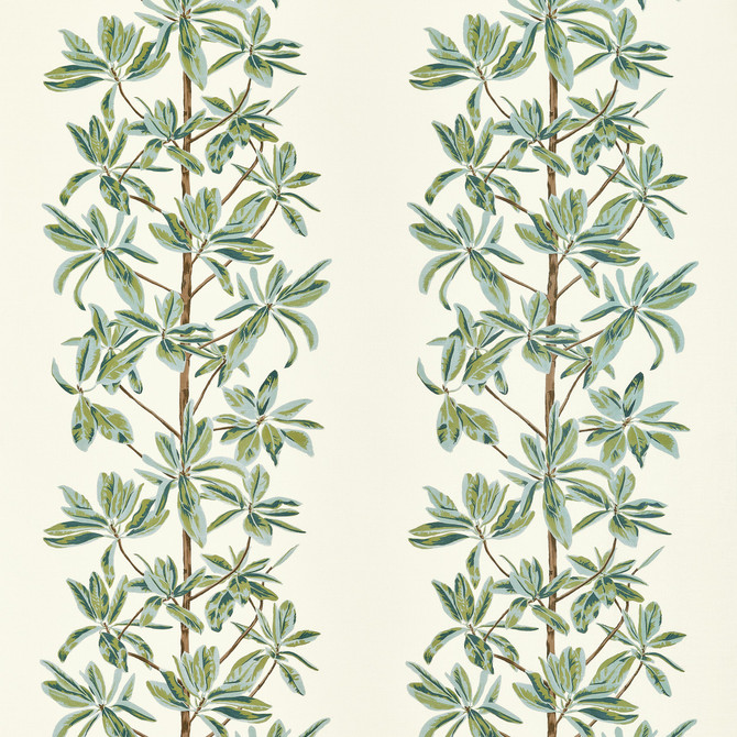 Thibaut Fabric Mangrove Tree Sage F945034 Fabric U.S.A </p><p>Repeat: H: 27  in  (68.58  cm), V: 34.75  (88.27  cm) 54  in  (137.16  cm) - My Fabric Connection -