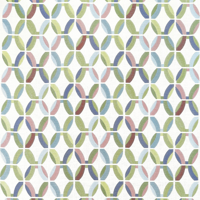 Thibaut Fabric Passageway Embroidery Lavender and Green W745001 Fabric U.S.A </p><p>Repeat: H: 24  in  (60.96  cm), V: 15.25  (38.73  cm) 48  in  (121.92  cm) - My Fabric Connection -