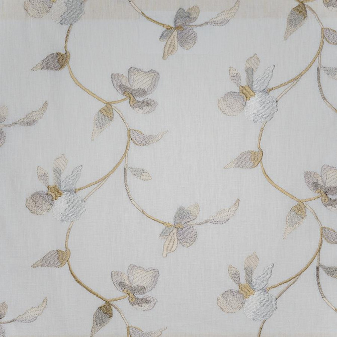 Maxwell Fabric Sweet Pea # 634 Silver Color Theory-Vol.Viii Tigerseye BASE: 52% POLYESTER
48% COTTON
EMB: 100% VISCOSE INDIA V-9.3" H-17.5" 52" - My Fabric Connection -