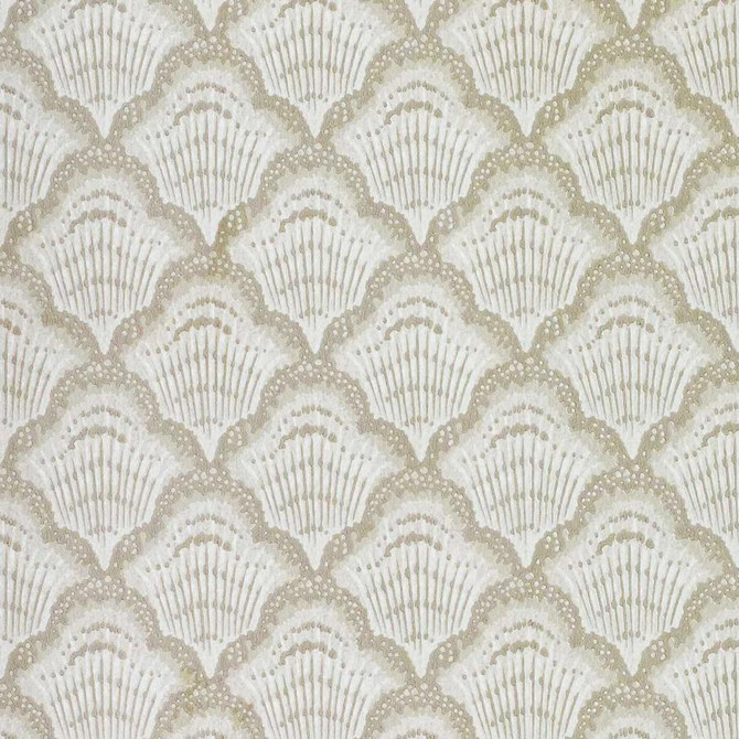 1838 Wallcoverings Wallpaper Calico Shell (Wp) # 01 Ivory V&A Decorative Papers Ii STRAIGHT PASTE THE WALL UNITED KINGDOM V-5.25" 20.5"X11YD - My Fabric Connection -