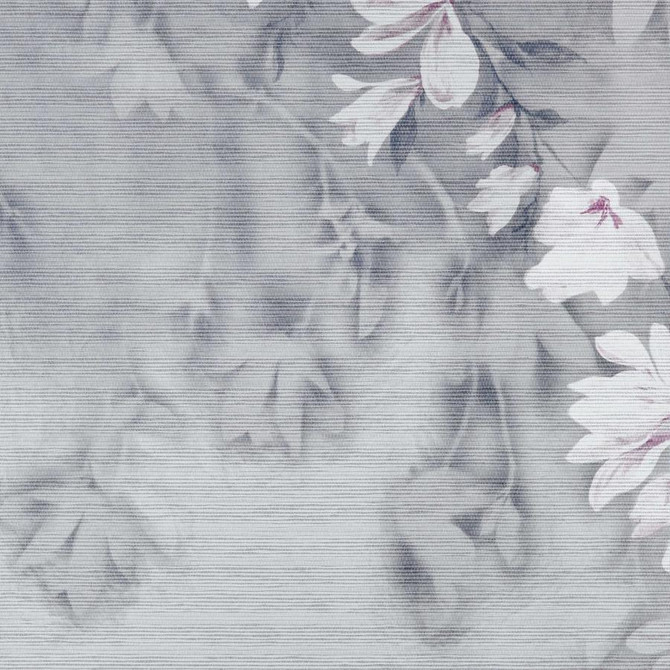 1838 Wallcoverings Wallpaper Trailing Magnolia Paperweave (Wp) # 01 Mist Pavilion STRAIGHT PASTE THE WALL UNITED KINGDOM V-118.1"H-66.9" 33.5"X6.5YD - My Fabric Connection -