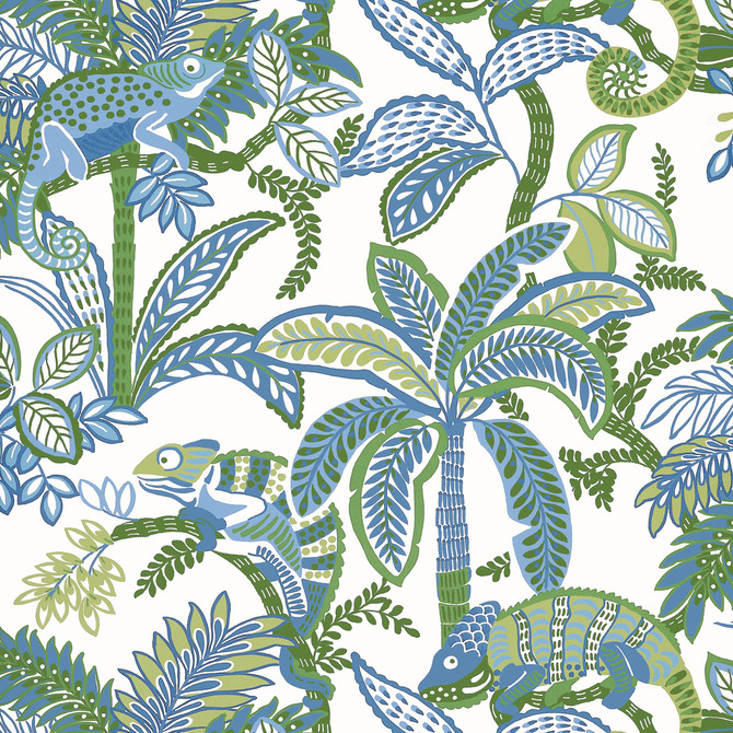 Thibaut Wallpaper Iggy Blue and Green T15845  Wallpaper Non Woven Wallpaper  U.S.A </p><p>Repeat: H: , V: 25  (63.50 cm) 27 in  (68.58 cm) - My Fabric Connection -