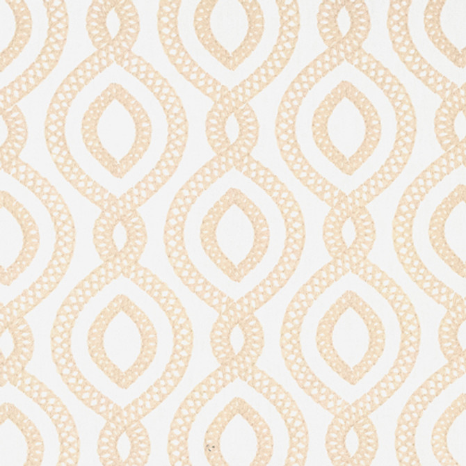 Carole Fabric Historic District Dune Earthbound Base: 68% Polyester, 21% Linen, 11% Cotton Embr: 100% Polyester 51,000 Wyzenbeek Double Rubs 6 1/4" V, 3 1/4" H HD 54" - My Fabric Connection -