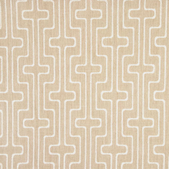 Carole Fabric Todays Advice Linen Earthbound Base: 100% Polyester Embr: 100% Polyester 55,000 Wyzenbeek Double Rubs 9 1/4" V, 8 3/4" H 52" - My Fabric Connection -