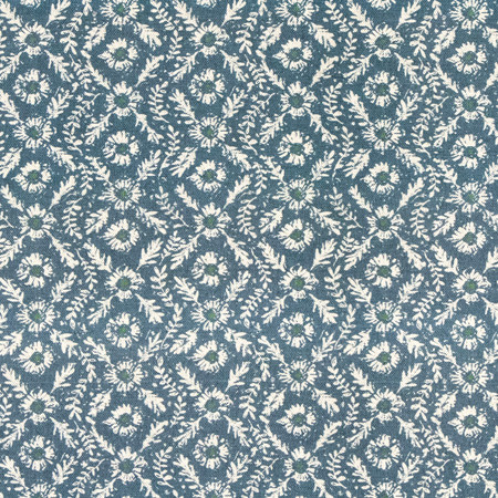 Carole Fabric Nature Reserve Indigo Making Waves 85% Cotton, 15% Linen 45,000 Martindale Circular Rubs 9" V, 4 1/8" H 54" - My Fabric Connection -