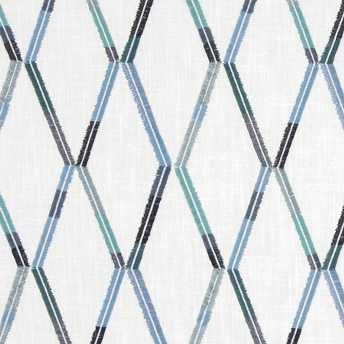 Carole Fabric Never Mind Atlantis Making Waves Base: 50% Cotton, 35% Viscose, 15% Linen Embr: 100% Polyester N/A 9 1/4" V, 8 5/8" H 53" - My Fabric Connection -