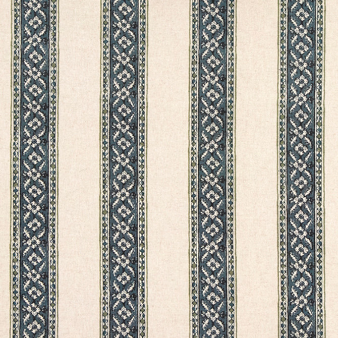 Carole Fabric Road Trip Indigo Making Waves 85% Cotton, 15% Linen 45,000 Martindale Circular Rubs 1 7/8" V, 4 3/4" H 55" - My Fabric Connection -