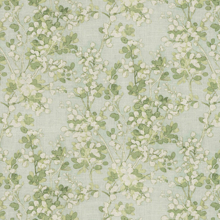 Carole Fabric With Hope Stem Serene Green 44% Cotton, 39% Rayon, 17% Linen 51,000 Wyzenbeek Double Rubs 24 5/8" V, 27" H 54" - My Fabric Connection -